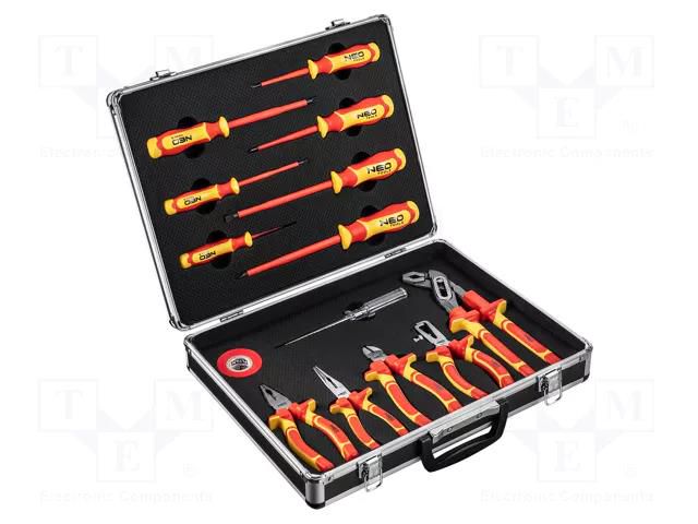 Kit: pliers, insulation screwdrivers; for electricians; 1kV NEO TOOLS NEO-01-234