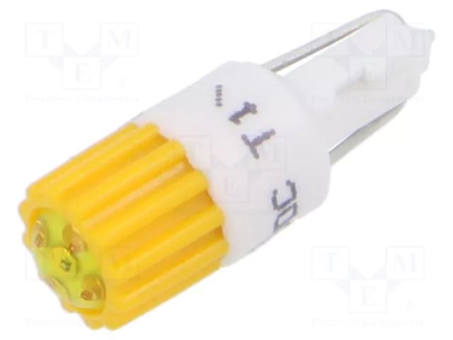 LED lamp; yellow; T5; 24VDC; plastic; -20÷60°C CML INNOVATIVE TECHNOLOGIES 15110352