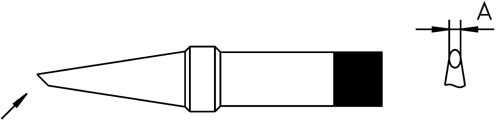 Жало 5.0мм для паяльника TCP,  Weller W/PT-DD8 4003019433339