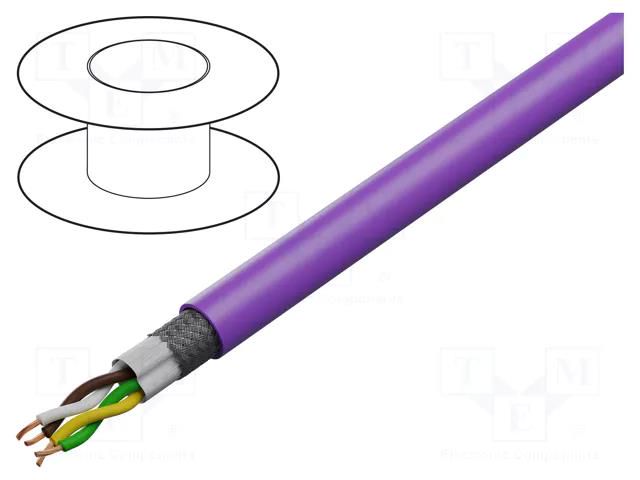 Wire; UNITRONIC® BUS LD FD P; 2x2x0.25mm2; stranded; Cu; violet LAPP LAPP-2170214