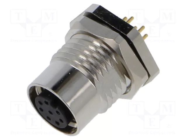 Connector: M12; socket; female; 1.5A; 30V; PIN: 8; IP67; straight LUTRONIC 1221-08-T9CP