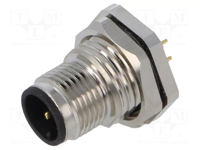 Connector: M12; socket; male; 2A; 60V; PIN: 5; IP67; straight; THT LUTRONIC 1231-05-T9CP
