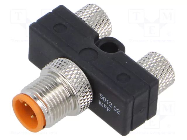 T adapter; PIN: 3; IP67; Y; M8 male,M8 female x2; Polarisation: A LUTRONIC 5012-02-MFF