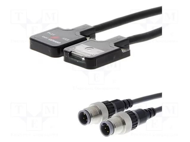 Sensor: photoelectric; Range: 500mm; PNP; DARK-ON; Usup: 12÷24VDC OMRON E3T-FT14-M1TJ-03M