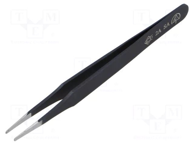 Tweezers; Blade tip shape: rounded; Tweezers len: 120mm; ESD PIERGIACOMI PG-2A-SA-ESD