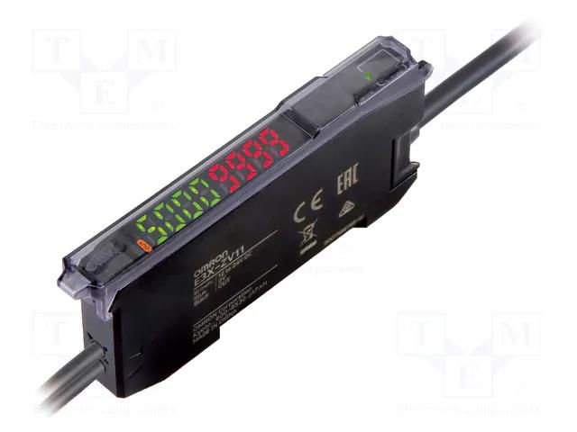 Sensor: optical fiber amplifier; Connection: lead; 2m; E3X OMRON E3X-ZV41-2M