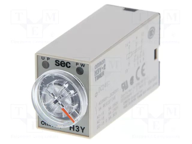 Timer; 5÷120s; DPDT; 250VAC/5A; 100÷110VDC; H3Y; socket; -10÷50°C OMRON H3Y-2-110DC-120S