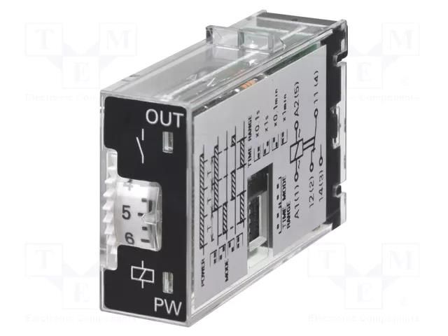 Timer; 0,1s÷10min; SPDT; 250VAC/3A; Usup: 24VAC; H3RN; socket; PIN: 5 OMRON H3RN-1-B-24VAC