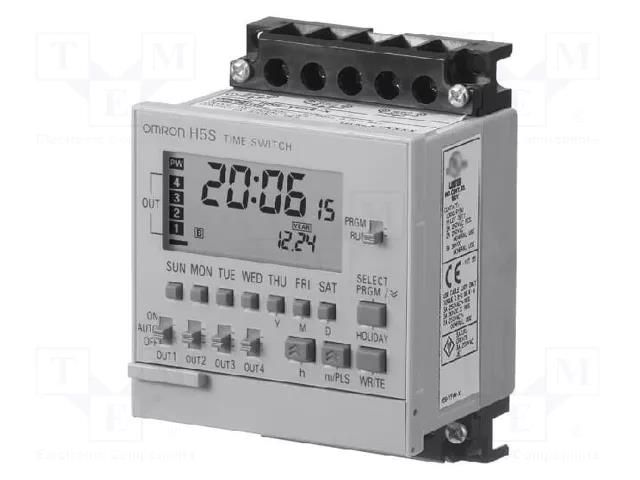 Programmable time switch; 100÷240VAC; for DIN rail mounting OMRON H5S-WFB2