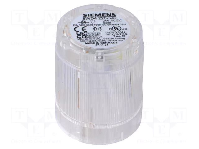 Module: light signaller; transparent; LED; 24VDC; 24VAC SIEMENS 8WD4220-5AE