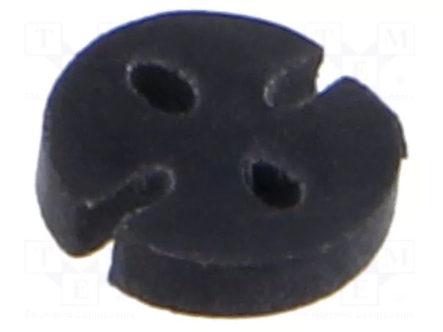 Spacer sleeve; LED; Øout: 3.9mm; ØLED: 3mm; L: 5mm; black; PVC; metric BIVAR ELM5-5MM