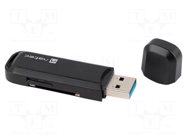 Card reader: memory; USB A plug; USB 3.0; SCARAB 2; black; 5Gbps NATEC NCZ-1874