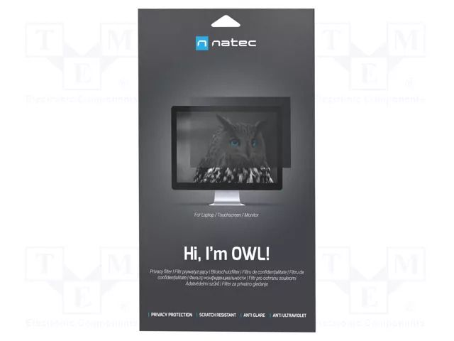 GDPR privacy filter; natural (transparent); 21.5" NATEC NFP-1476