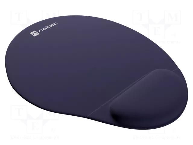 Pad; dark blue; mouse,wrist; Features: gel; 245x225x22mm NATEC NPF-2182