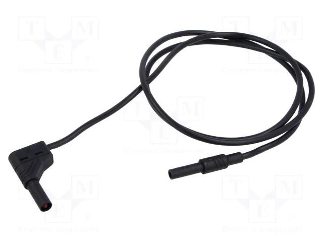 Test lead; 32A; banana socket 4mm,angular banana plug 4mm HIRSCHMANN T&M MALSWG-B100/2.5SW