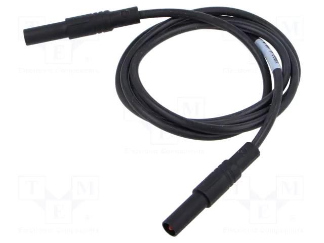 Test lead; 16A; banana plug 4mm,both sides; insulated; Len: 1m HIRSCHMANN T&M MLSSILGG100/1SW