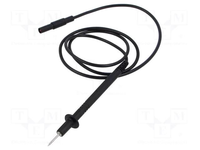 Test lead; 16A; probe tip,banana plug 4mm; Urated: 1kV; Len: 1m HIRSCHMANN T&M PL2700SSW