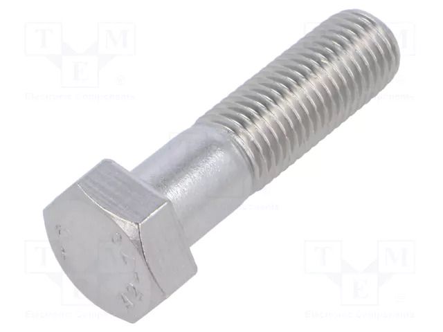 Screw; M16x60; 2; Head: hexagonal; A2 stainless steel; DIN 931 BOSSARD B16X60/BN623