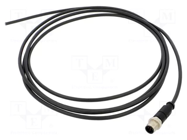 Connector: M12; plug; male; PIN: 5; straight; cables; 3m HARTING C21320000000074
