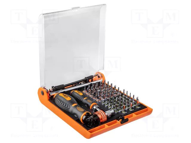 Kit: screwdriver bits; bag; Kit: 1/4' bits,screwdriving grip NEO TOOLS NEO-06-115