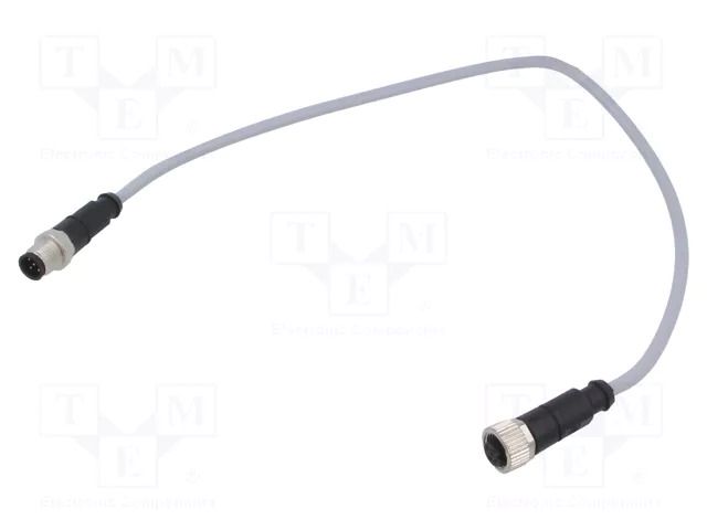 Cable: for sensors/automation; M12; PIN: 5; unshielded; plug; PVC HARTING C21320000000008