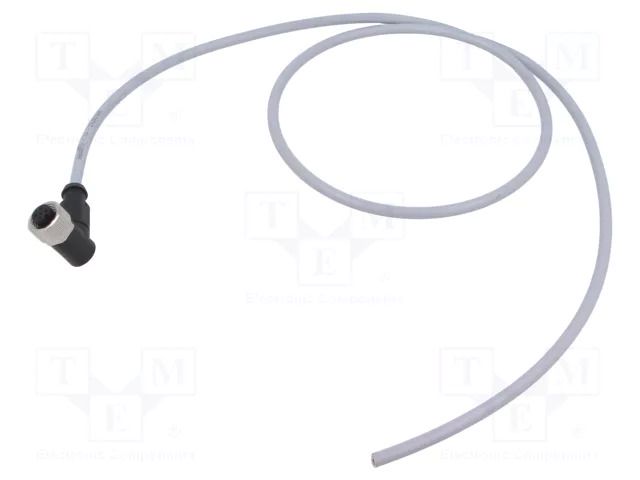 Connector: M12; plug; female; PIN: 4; angled; cables; 1m HARTING C21320000000010