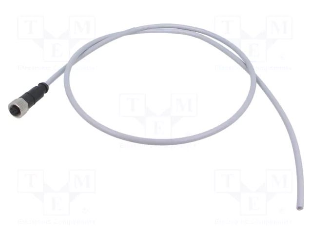 Connector: M12; plug; female; PIN: 4; straight; cables; 1m HARTING C21320000000039