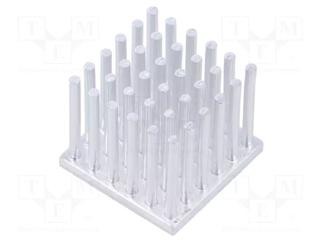 Heatsink: extruded; grilled; natural; L: 22mm; W: 22mm; H: 18.5mm FISCHER ELEKTRONIK ICKS22X22X18.5
