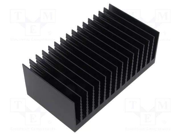 Heatsink: extruded; grilled; black; L: 75mm; W: 138mm; H: 50mm FISCHER ELEKTRONIK SK466/75/SA