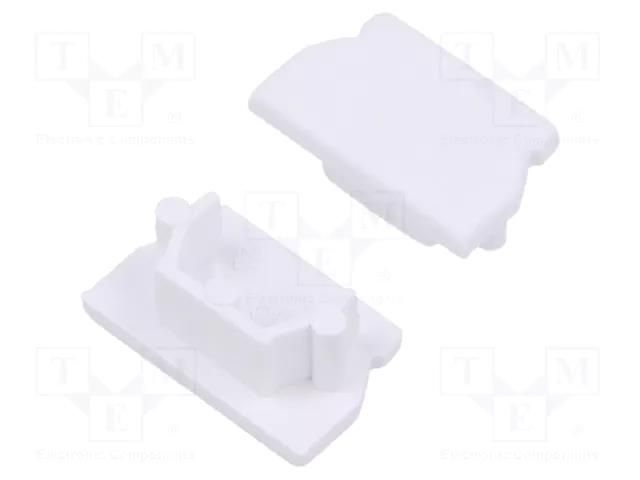 Cap for LED profiles; white; 20pcs; ABS; GEN2; UNI12 TOPMET TOP.A1900001