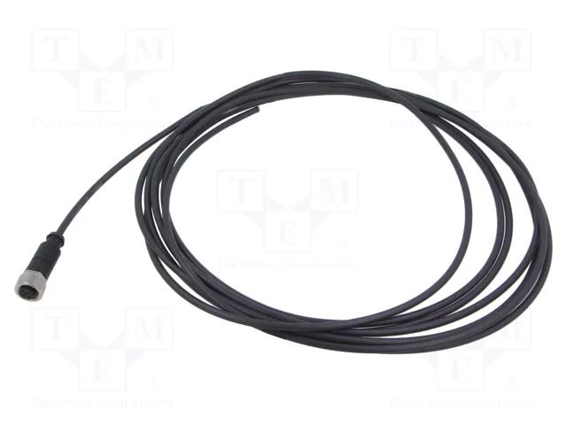 Connector: M12; plug; female; PIN: 4; straight; cables; 5m HARTING C21320000000017