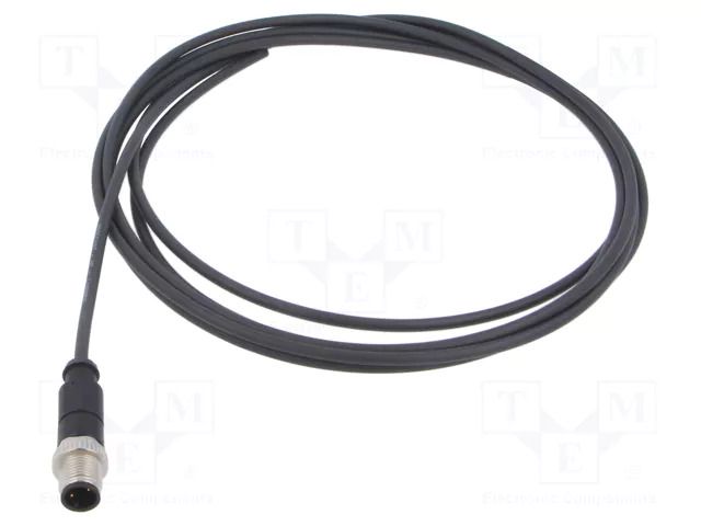Connector: M12; plug; male; PIN: 3; straight; cables; 3m HARTING C21320000000071