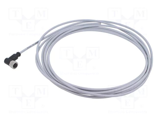 Connector: M12; plug; female; PIN: 3; angled; cables; 5m HARTING C21320000000080