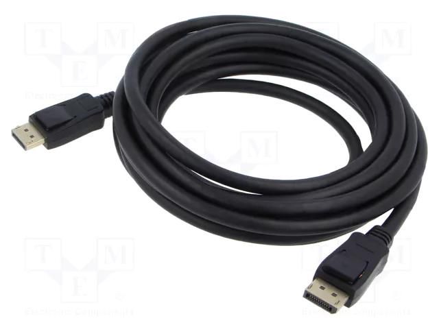 Cable; DisplayPort plug,both sides; PVC; Len: 5m; black; Core: CCS Goobay GOOBAY-74754