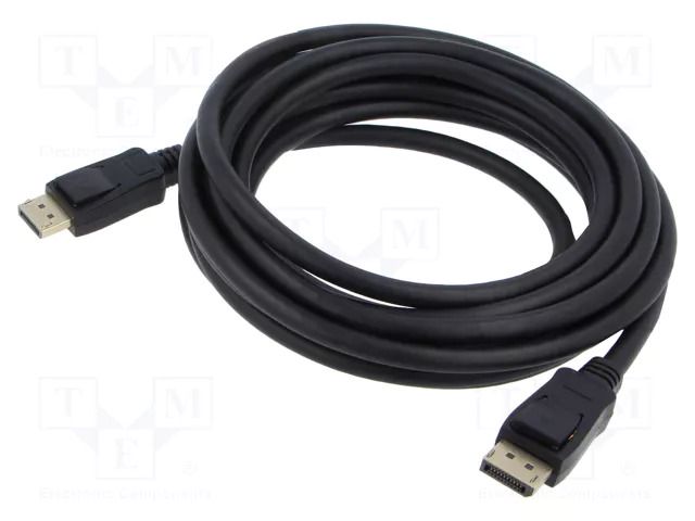 Cable; DisplayPort plug,both sides; PVC; Len: 5m; black; Core: CCS GOOBAY GOOBAY-74754