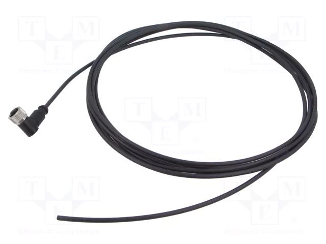 Connector: M12; plug; female; PIN: 3; angled; cables; 5m HARTING C21320000000109