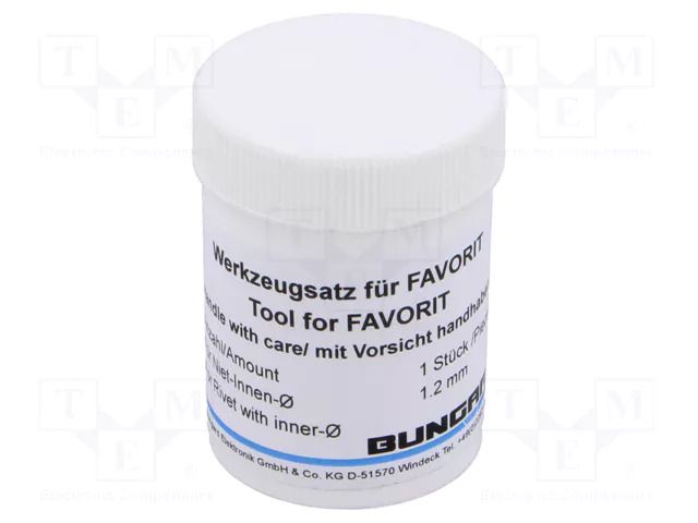 Head for hand press; 1.2mm; for BUN-FAVORIT hand press BUNGARD BUN-FAVTOOLS-12