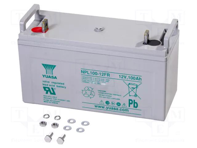 Re-battery: acid-lead; 12V; 100Ah; AGM; maintenance-free YUASA ACCU-HP100-12/Y
