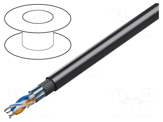 Wire; 2x2x24AWG; RS485; stranded; Cu; Insulation: LSZH; chrome; 305m BELDEN 9842LW.00305