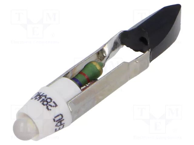LED lamp; white; T5,5; 28VDC; 28VAC; No.of diodes: 1 EAO 10-2113.1069
