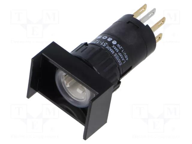 Switch: body; 16mm; Stabl.pos: 1; NC + NO; 51; Pos: 2; Ø16.2mm EAO 51-121.022