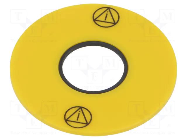 Description label; 61; 43mm; Body: yellow; plastic EAO 61-9970.9