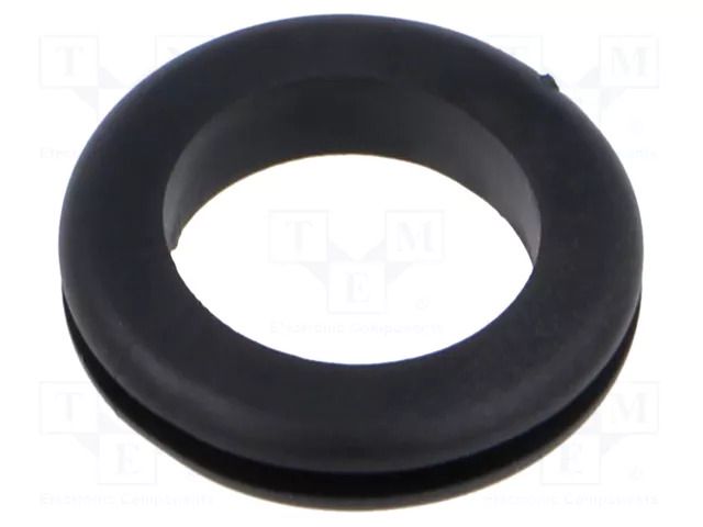 Grommet; Ømount.hole: 17.5mm; Øhole: 14.2mm; black; 0÷80°C; PVC ESSENTRA ESS-10071205