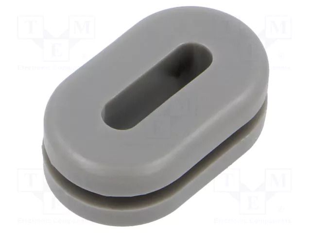 Grommet; PVC; grey; Panel thick: max.3mm; -30÷60°C; UL94V-0 HELLERMANNTYTON HV1606-PVC-FR-GY