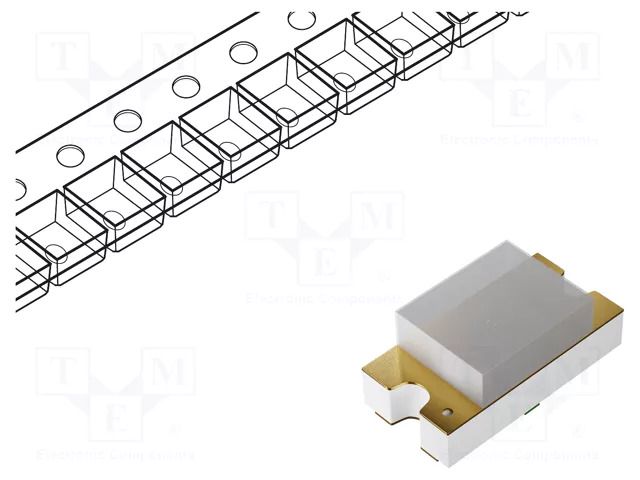 LED; red; SMD; 14mcd; 1.6x0.8x0.6mm; 160°; 20mA; λd: 635nm LUMEX SML-LX0603IW-TR