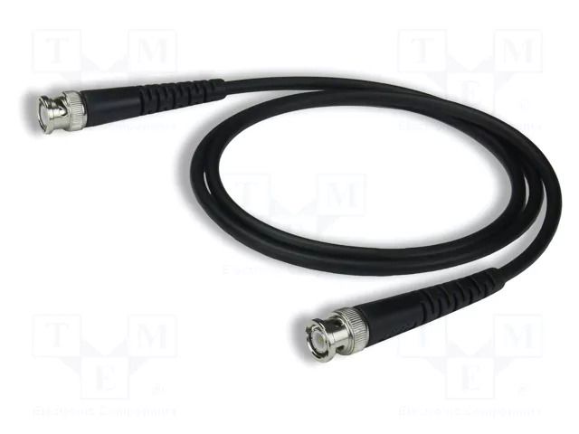 Test lead; BNC plug,both sides; Len: 1m; black; Z: 50Ω; RG58CU CAL TEST CT2942-100