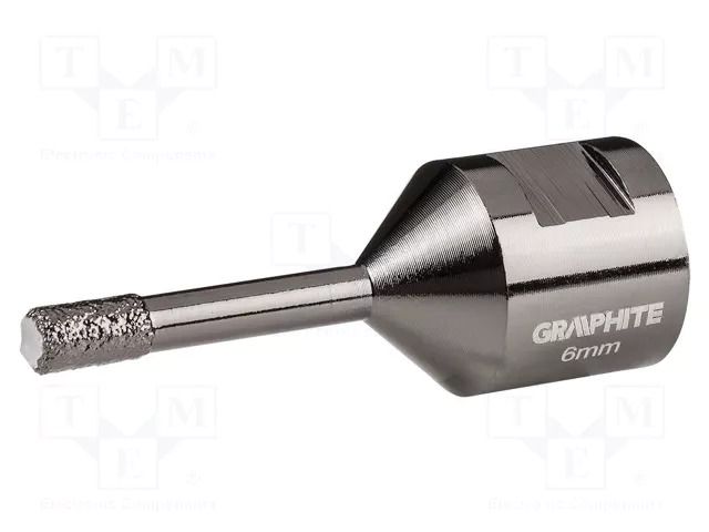 Diamond hole saw; 6mm; glaze,ceramic tile; Thread: M14 GRAPHITE 55H300