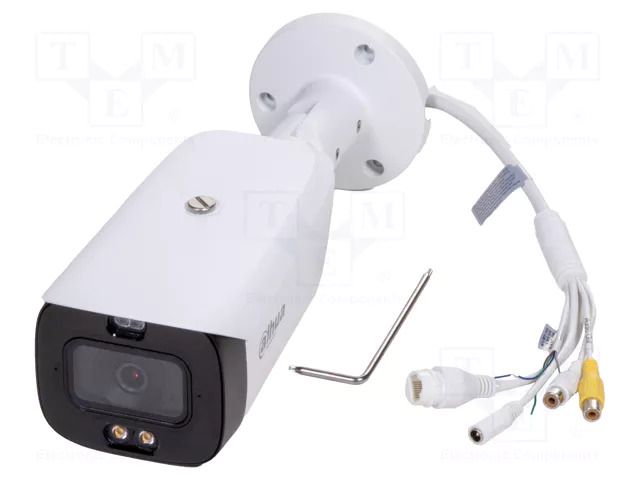 Camera: CCTV IP; compact; 5Mpx; Dim: 288.4x94.4x84.7mm; IP67; 12VDC DAHUA 6923172525536