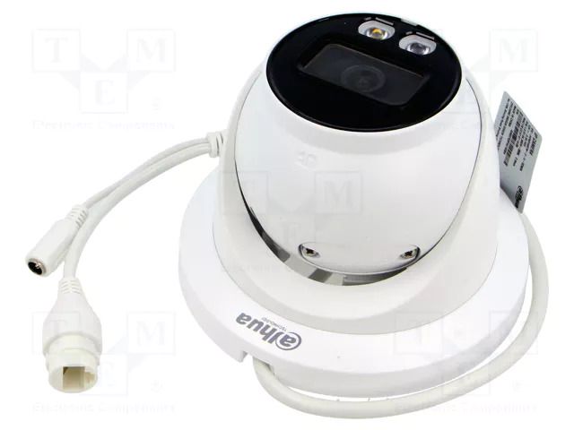 Camera: CCTV IP; Dim: Ø121.9x99.1mm; white-black; -40÷60°C; IP67 DAHUA 6923172580368