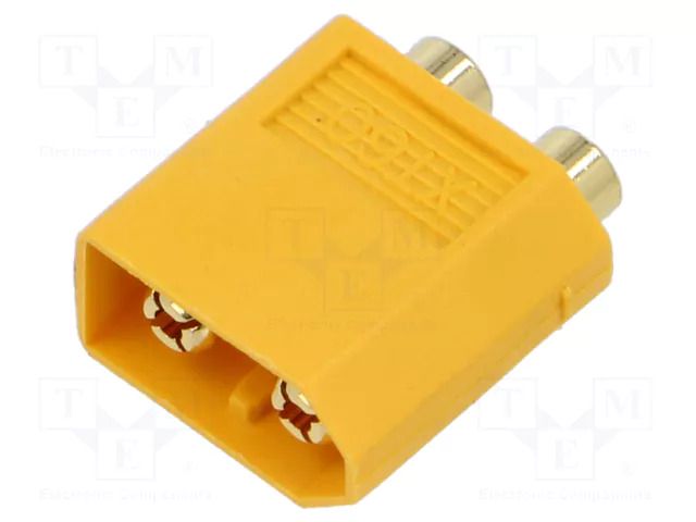 Connector: DC supply; socket; male; XT60; 30A; 500V; PIN: 2; straight AMASS XT60PB-M